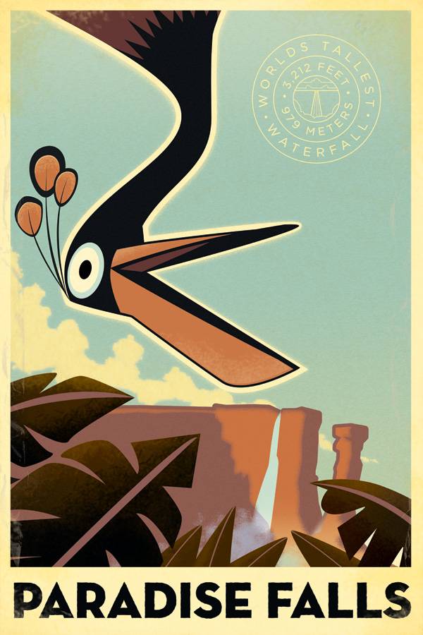 Grape Soda Pin Poster Paradise Falls Up Pixar Poster Minimalist Poster