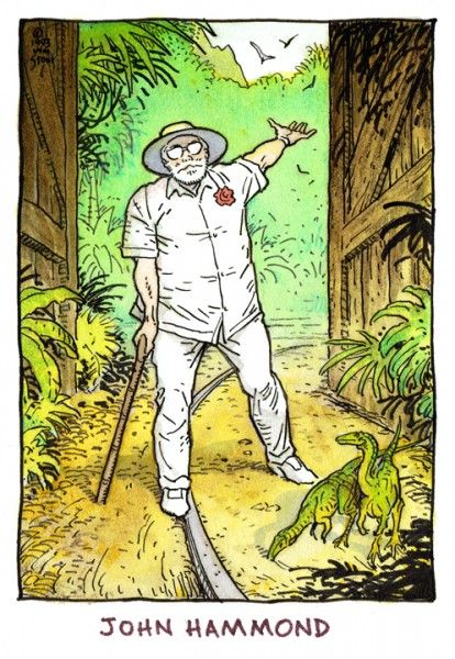 Jurassic Park animated series concept art from William Stout.