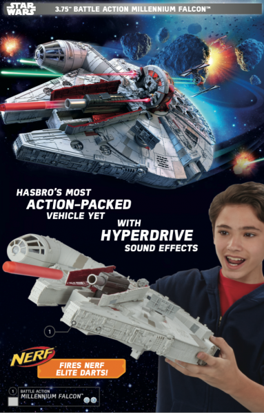 Millennium Falcon in Star Wars Force Friday toy catalog.