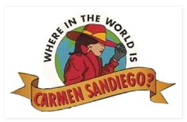 Where in the World Is Carmen Sandiego? game show logo.