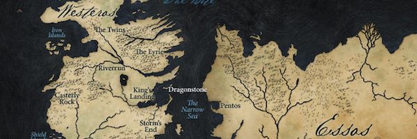 A map of the known world in Game of Thrones