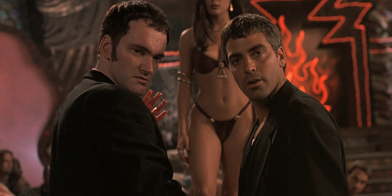 Quentin Tarantino as Richard Gecko and George Clooney as Seth Gecko in From Dusk Till Dawn