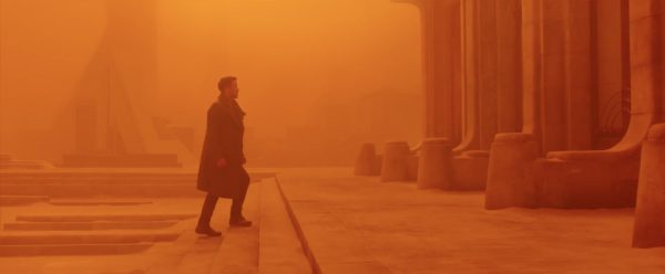 Ryan Gosling tries to find Deckard, played by Harrison Ford, in the ruins of California.