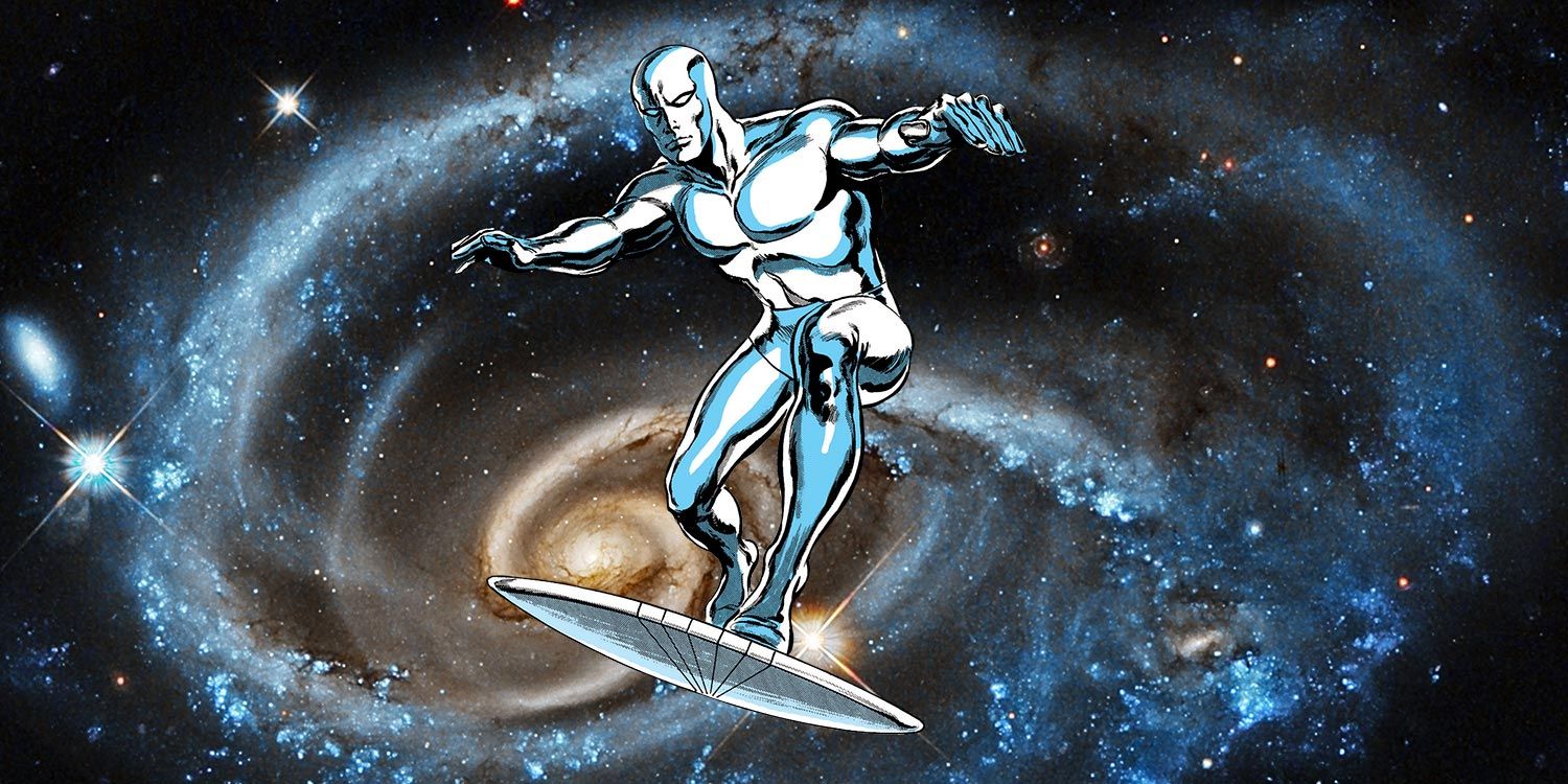 Silver Surfer crossing space