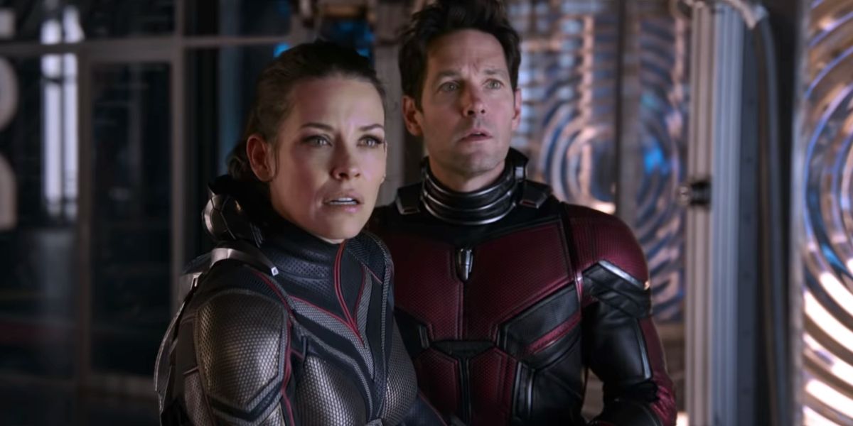Evangeline Lily and Paul Rudd in Ant-Man and the Wasp