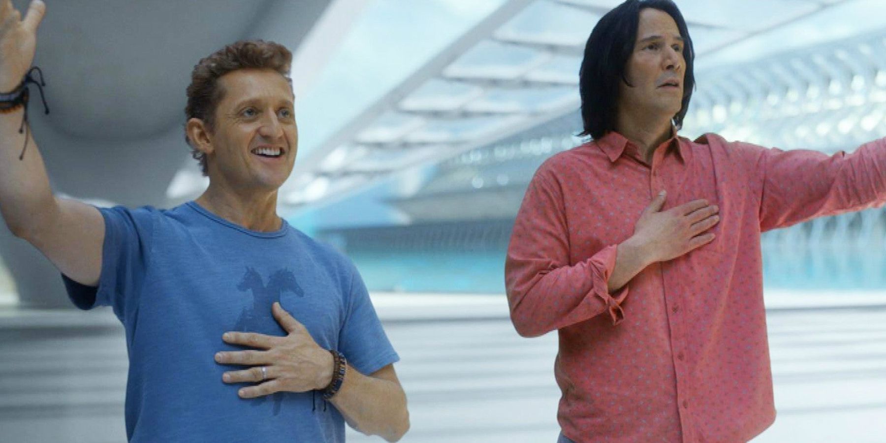 Alex Winter and Keanu Reeves in Bill and Ted Face the Music.