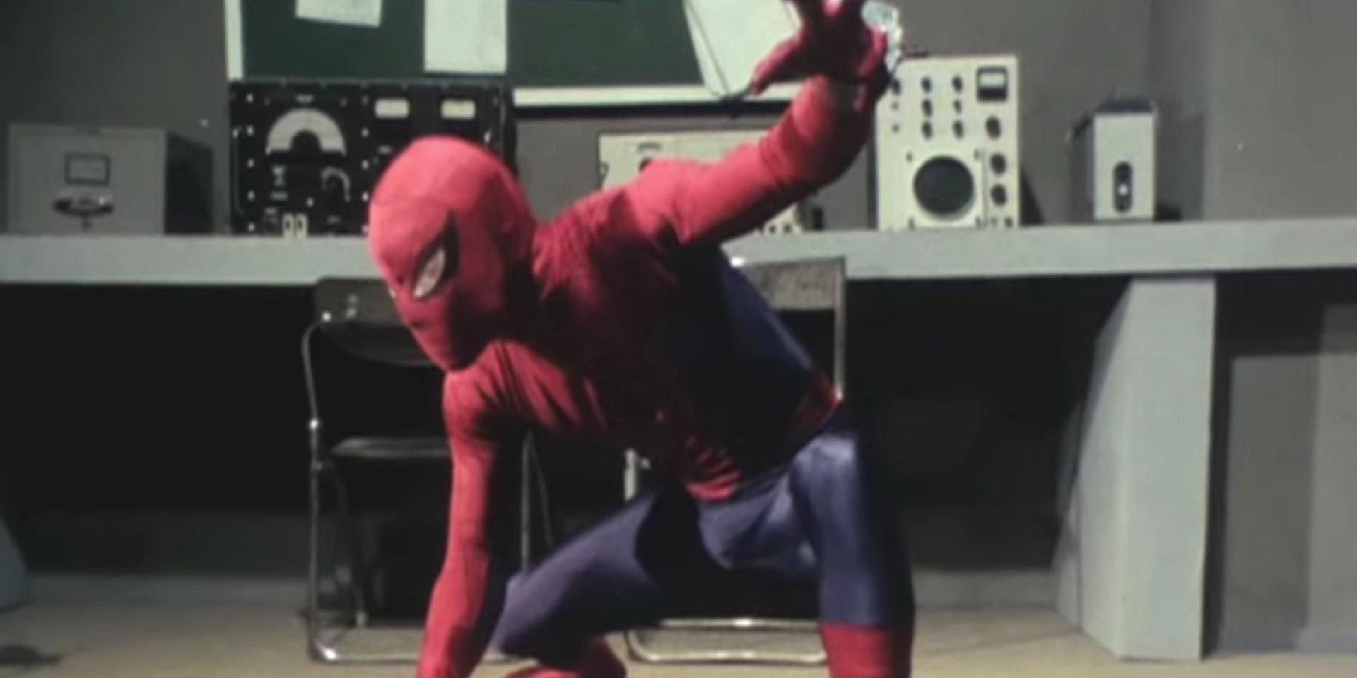 Japanese Spider-Man strikes a dynamic pose