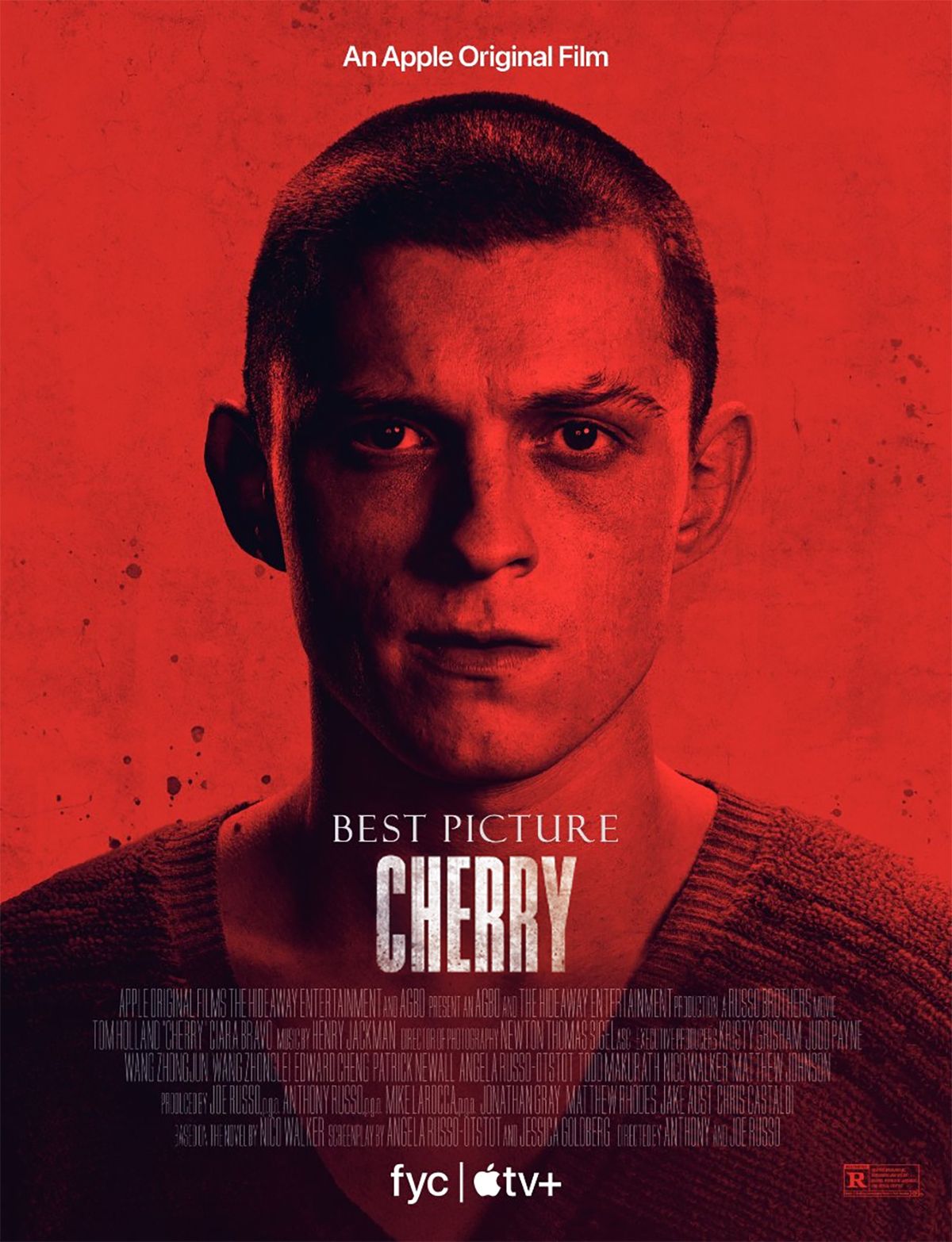 The poster for Cherry starring Tom Holland