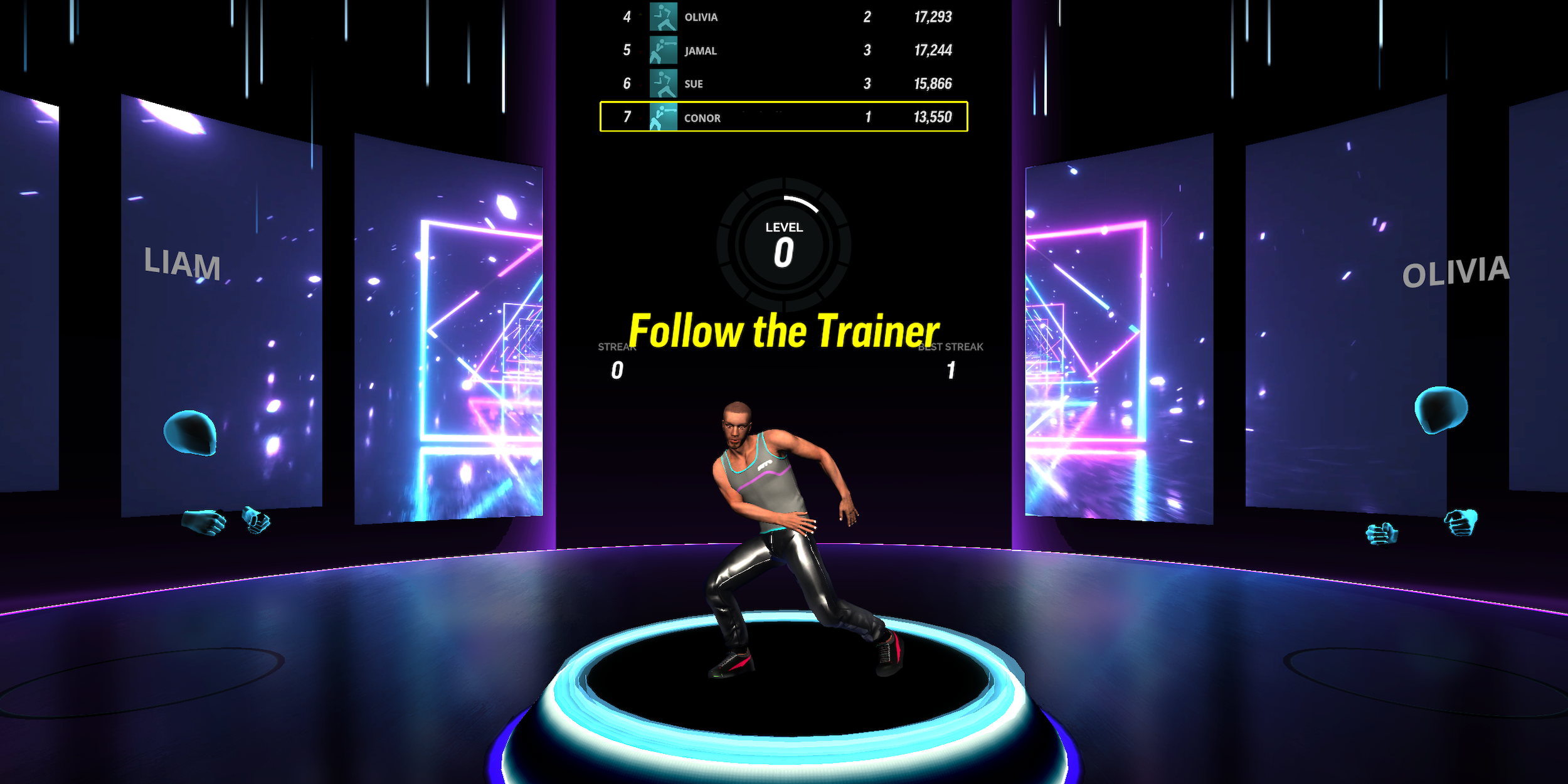 FitXR virtual reality workout screenshot