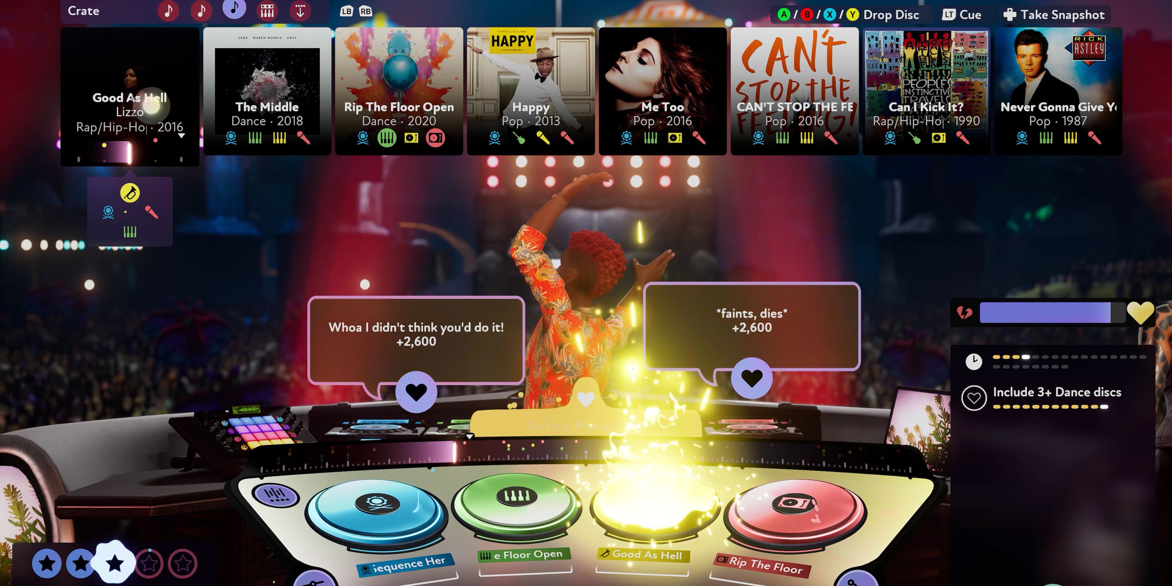 FUSER game image of virtual DJ and turntables