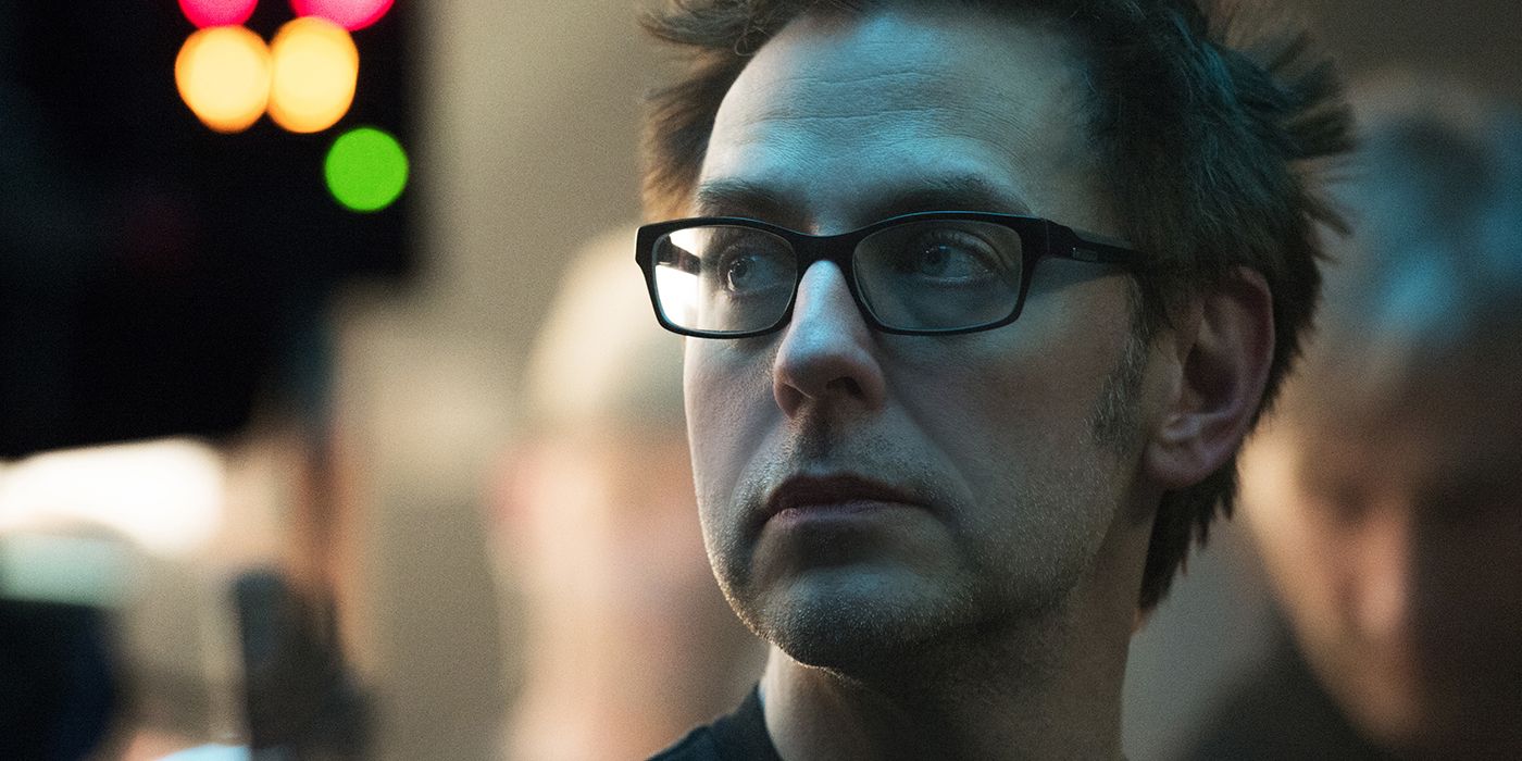 James Gunn on the set of the first Guardians of the Galaxy