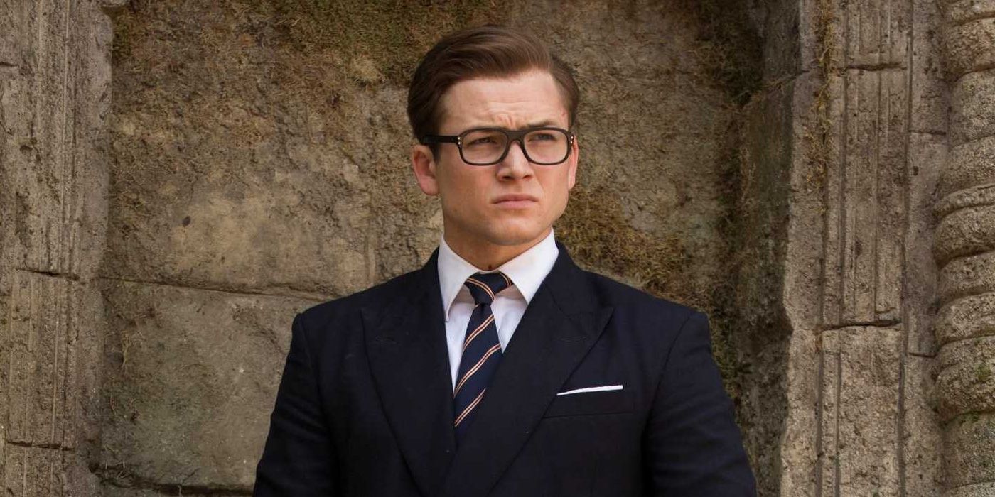 Eggsy looking to the distance in Kingsman.