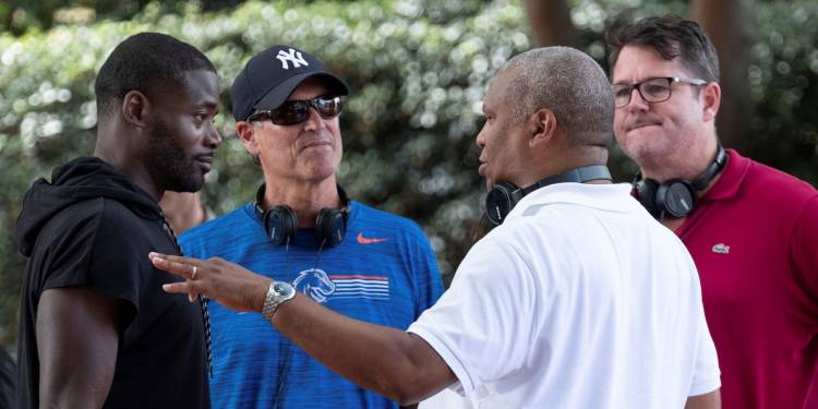 Reginald Hudlin on the set of Safety