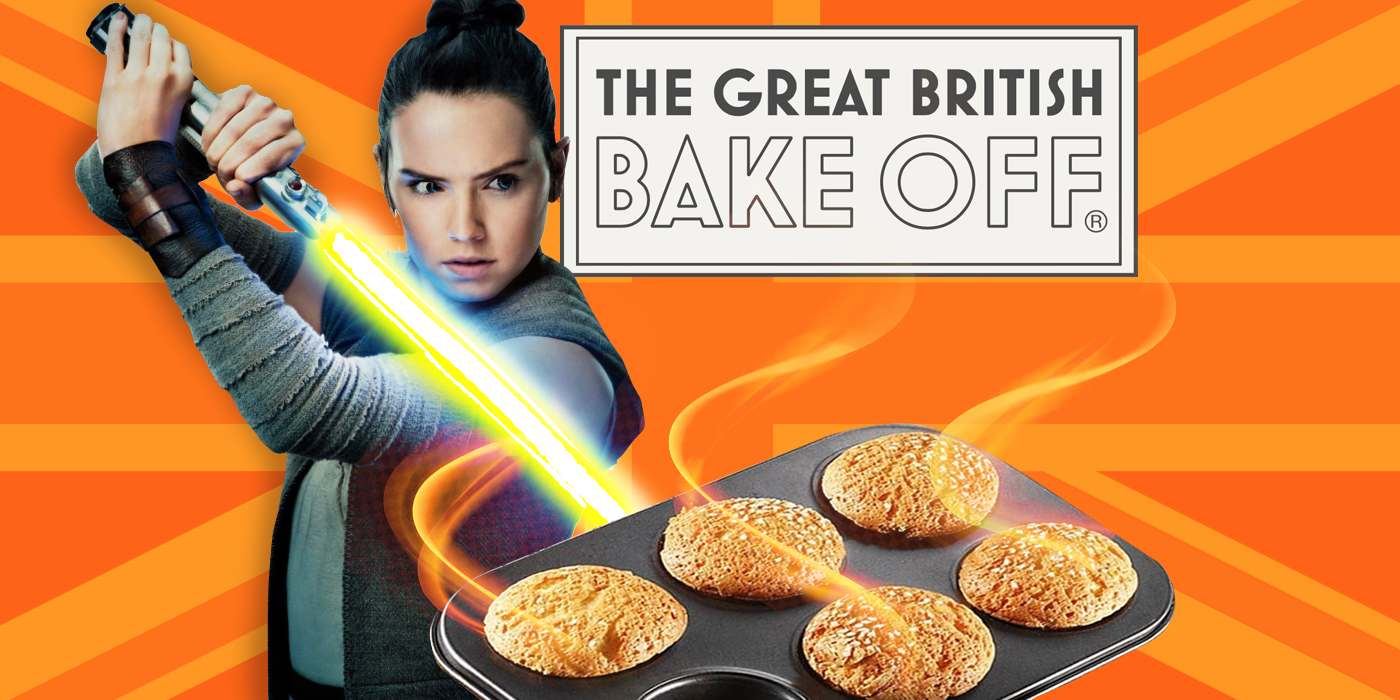 Daisy Ridley on Great British Bake-off banner