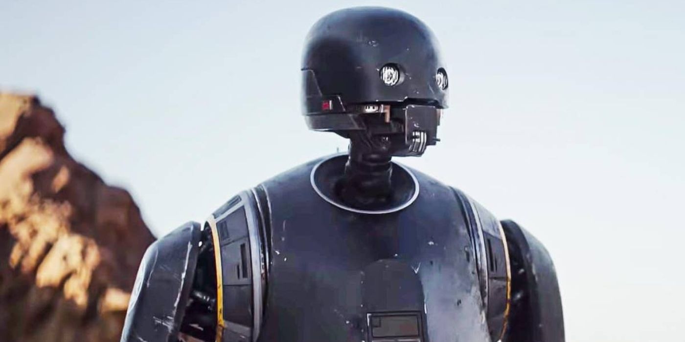 K2SO, played by Alan Tudyk, in Rogue One: A Star Wars Story