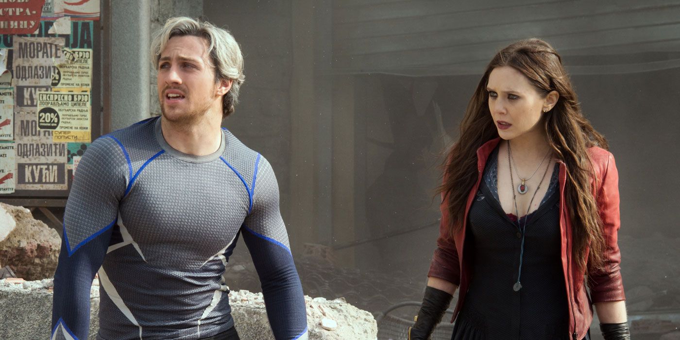 Aaron Taylor Johnson and Elizabeth Olsen in Avengers: Age of Ultron