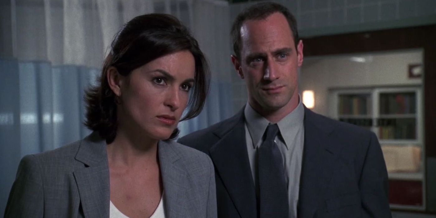 Mariska Hargitary and Christopher Meloni in Law & Order: Special Victims Unit.