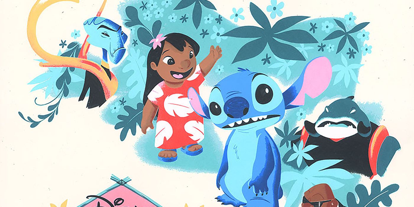Lilo & Stitch Cyclops Print Works Poster Features Art by Daniel Arriaga