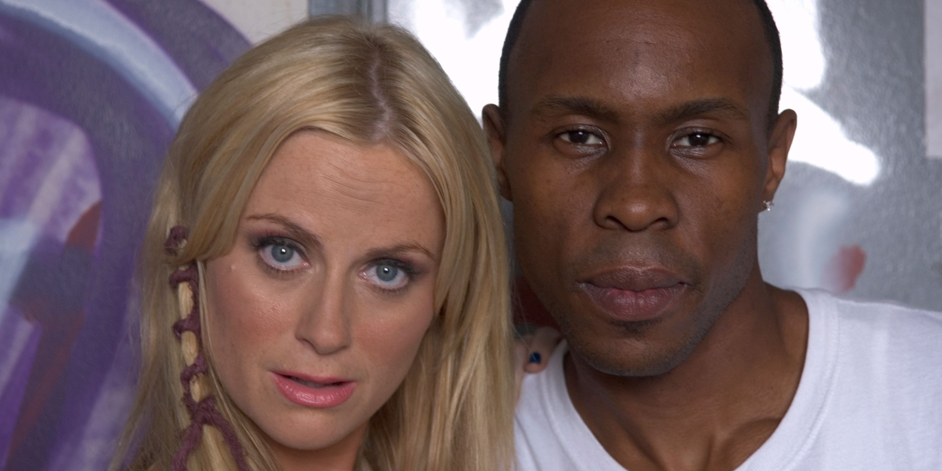Amy Poehler and Wood Harris in Southland Tales