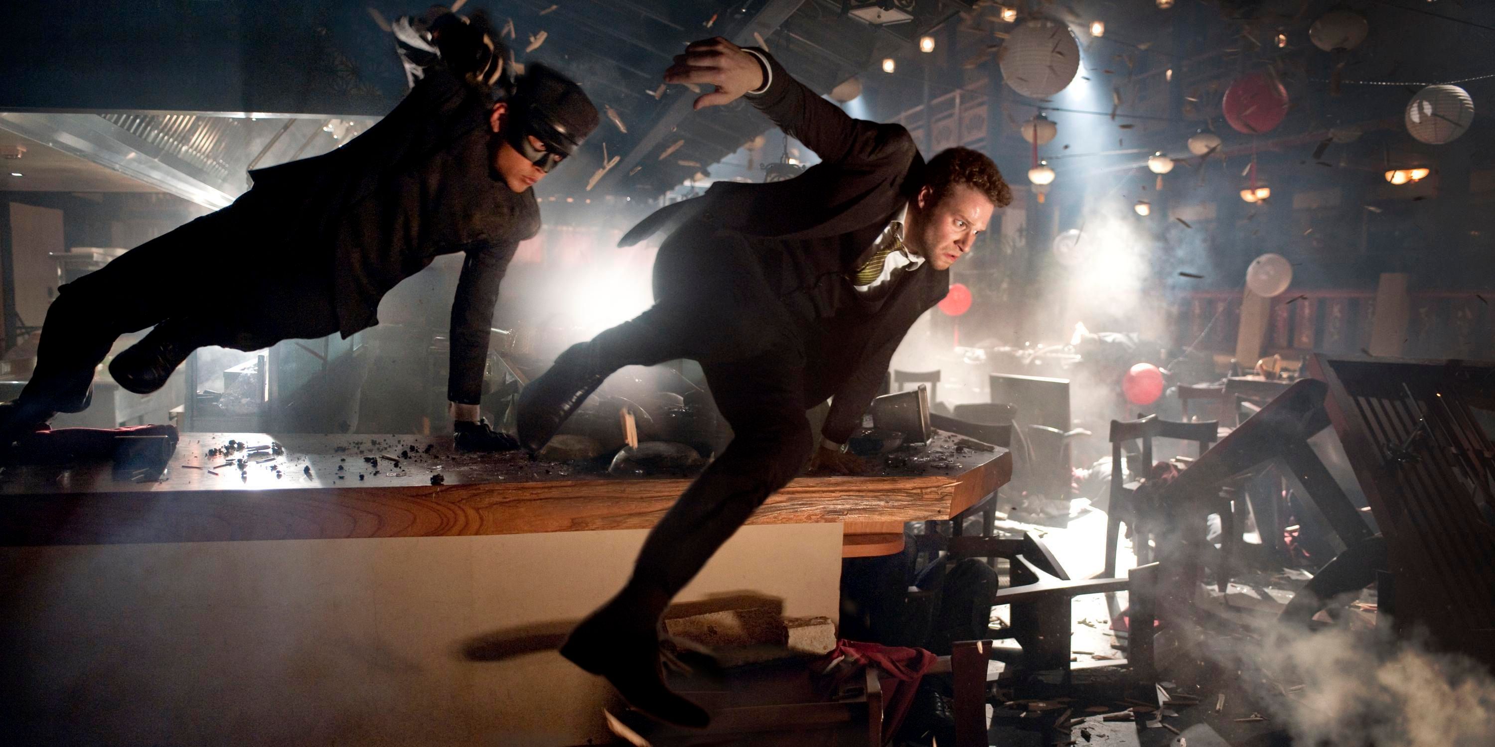 Jay Chou and Seth Rogen in The Green Hornet