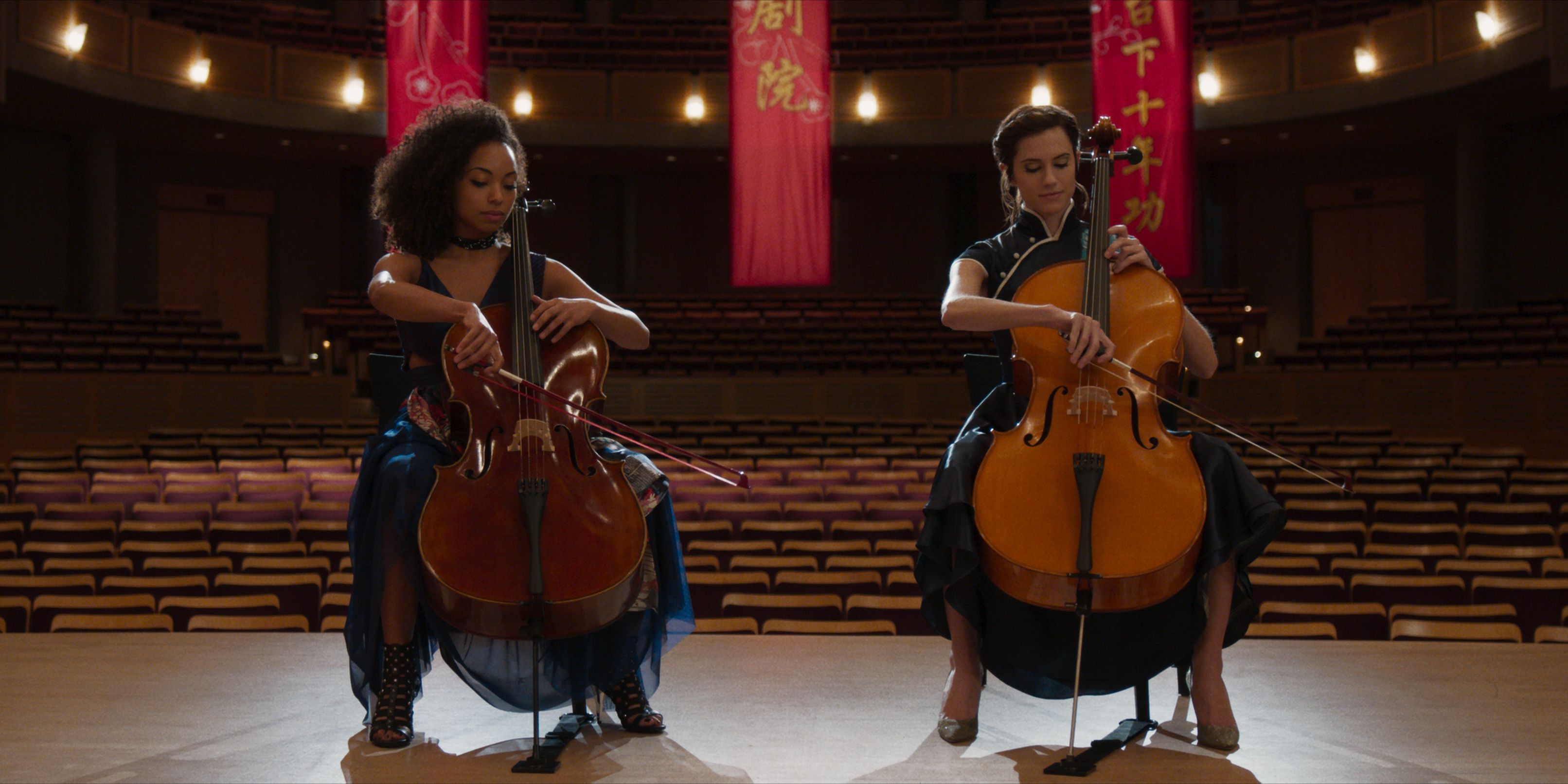 Allison Williams and Logan Browning in The Perfection