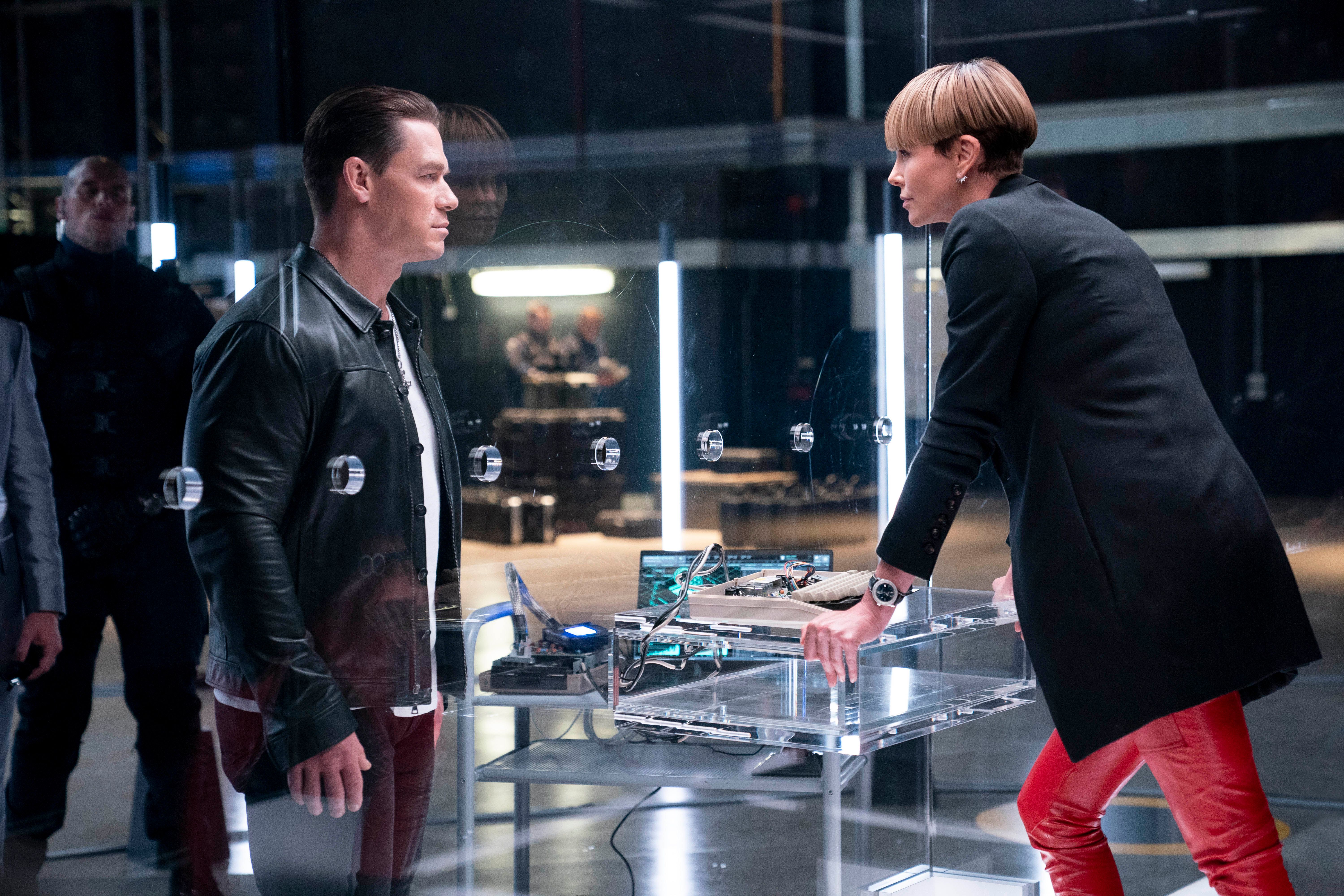 John Cena and Charlize Theron in F9