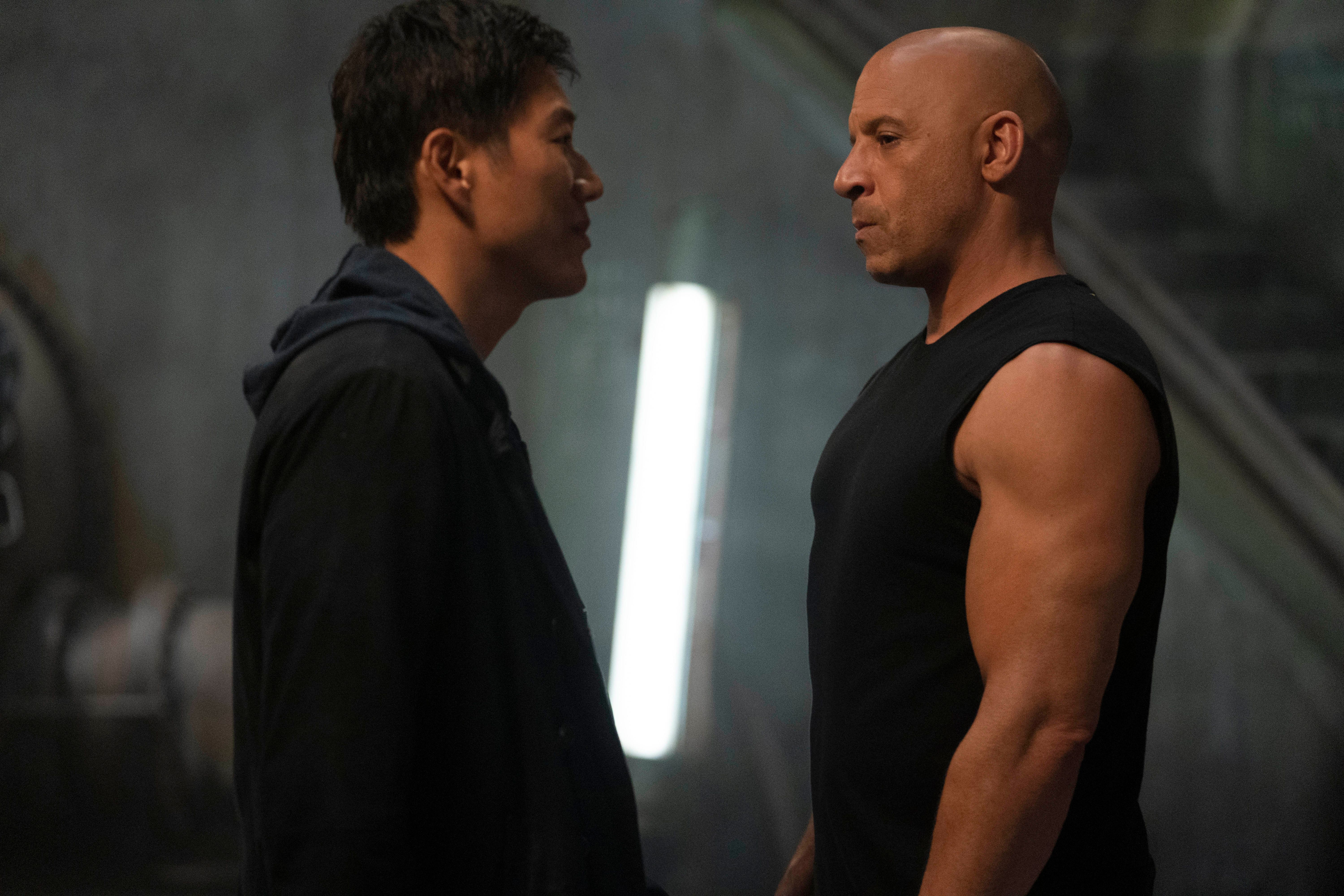 Vin Diesel and Sung Kang in F9