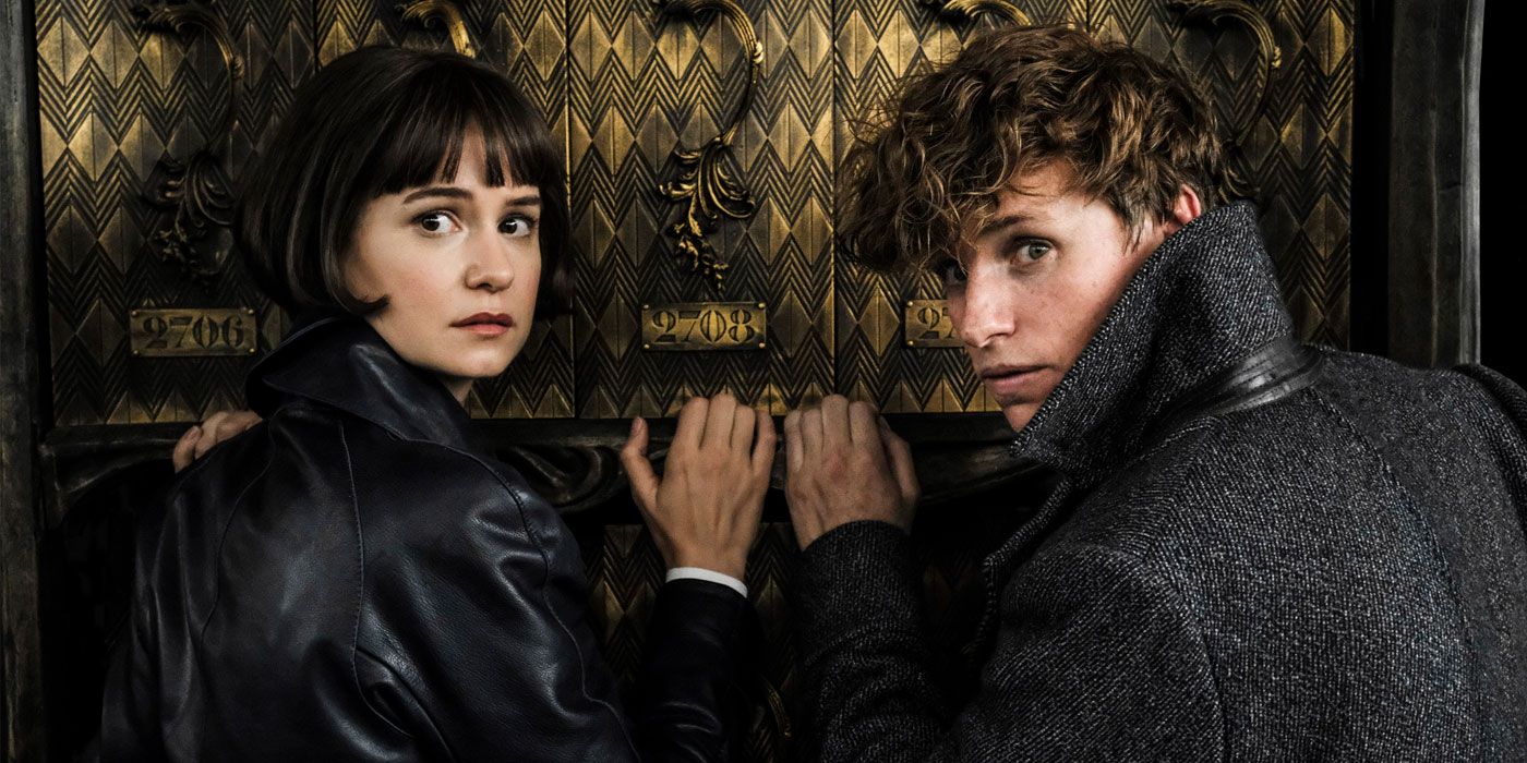 Katherine Waterston and Eddie Redmayne in Fantastic Beasts and Where to Find Them 2