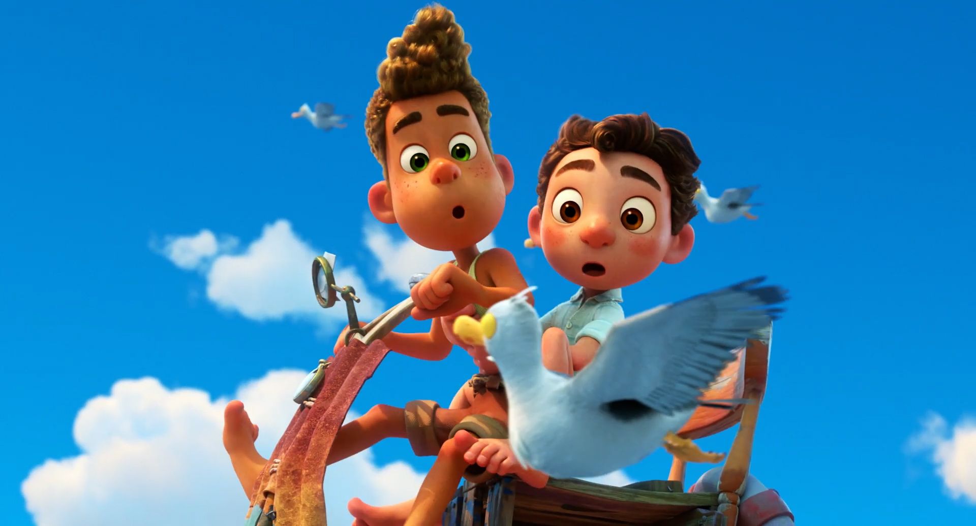 Alberto and Luca in the Pixar Movie Luca