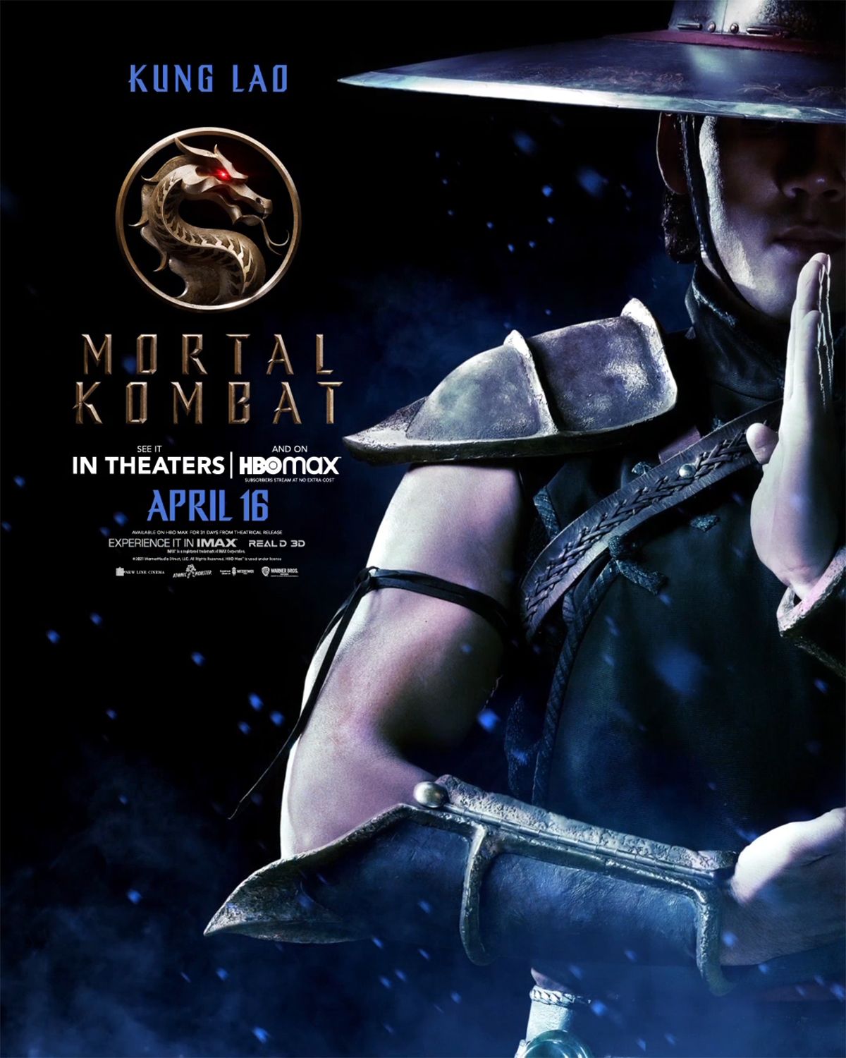 Kung Lao character poster for Mortal Kombat movie