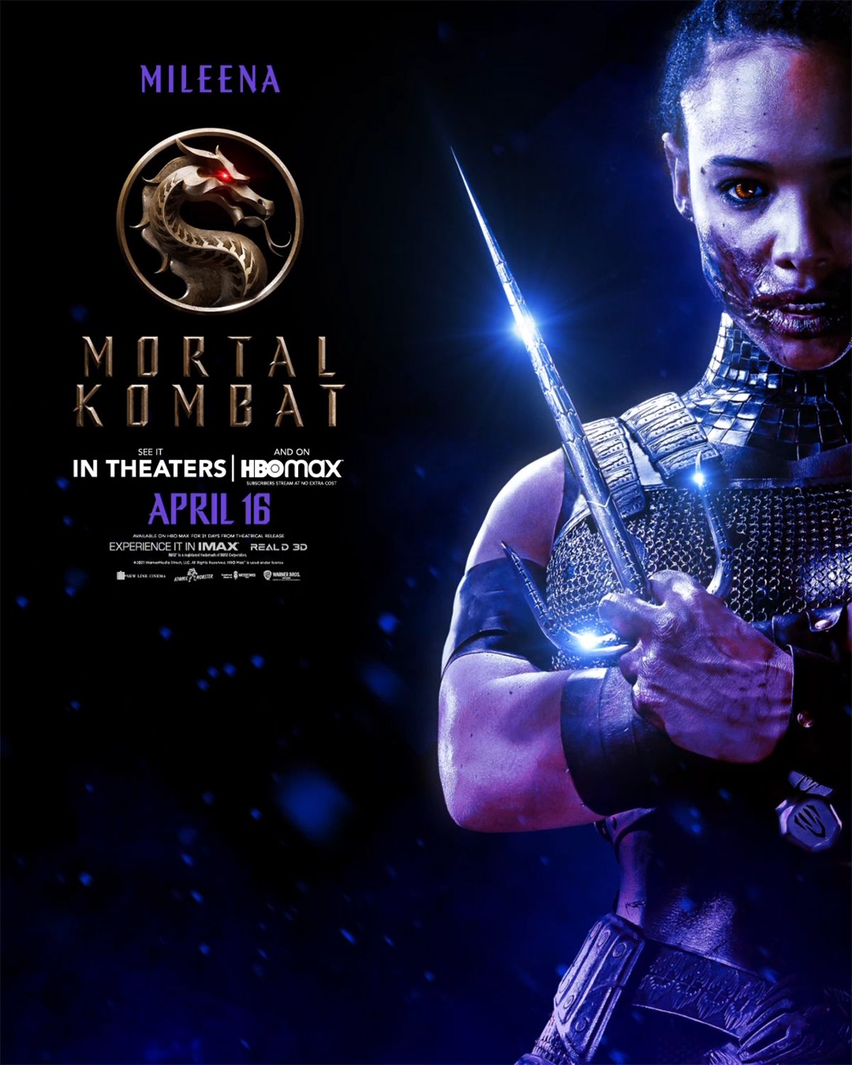 Mileena character poster for Mortal Kombat movie