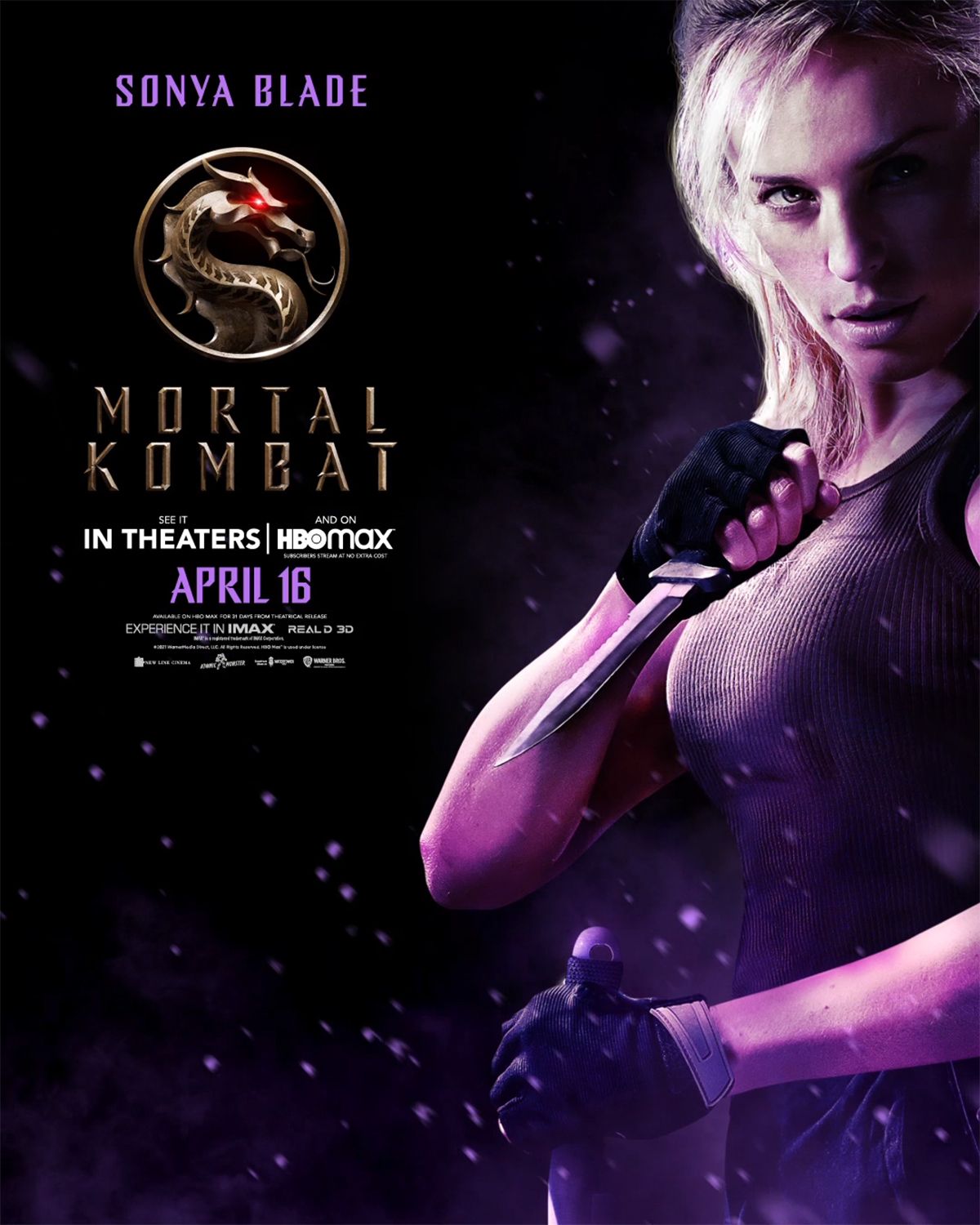 Sonya Blade character poster for Mortal Kombat movie