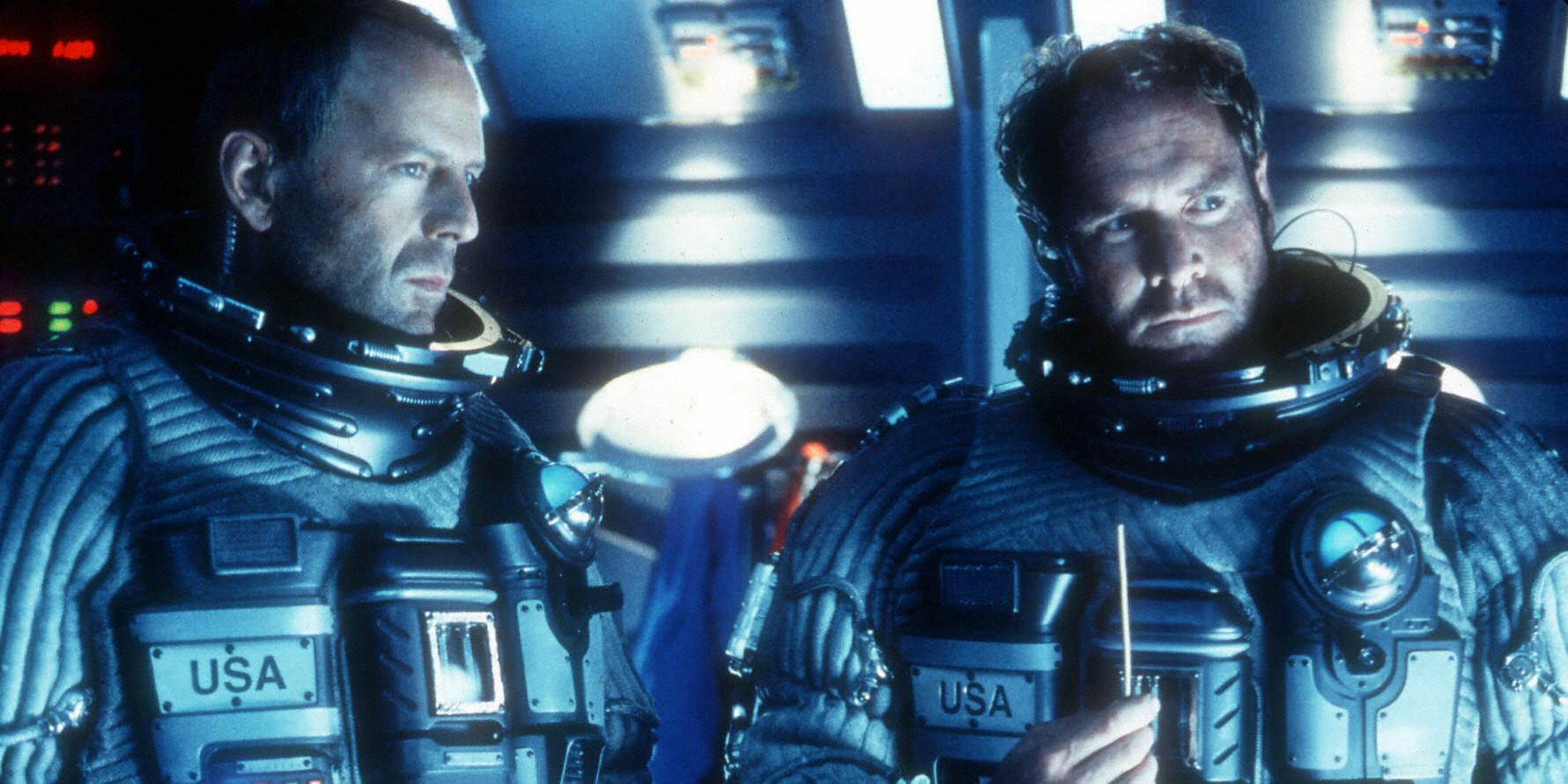 Bruce Willis and Will Patton in Armageddon