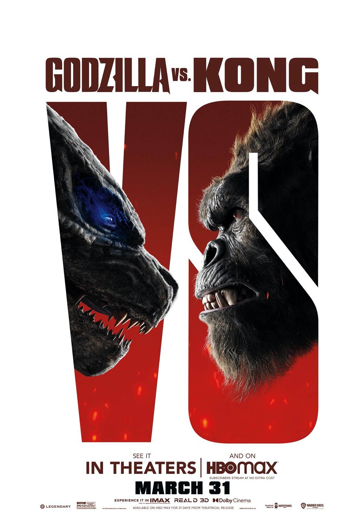 Godzilla vs. Kong New Posters Tease HBO Max Monster FaceOff