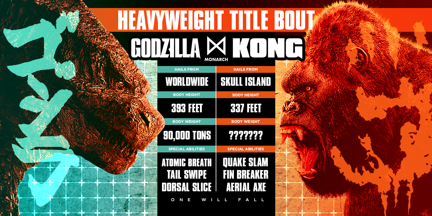 Godzilla Vs Kong Tale Of The Tape Who Will Win