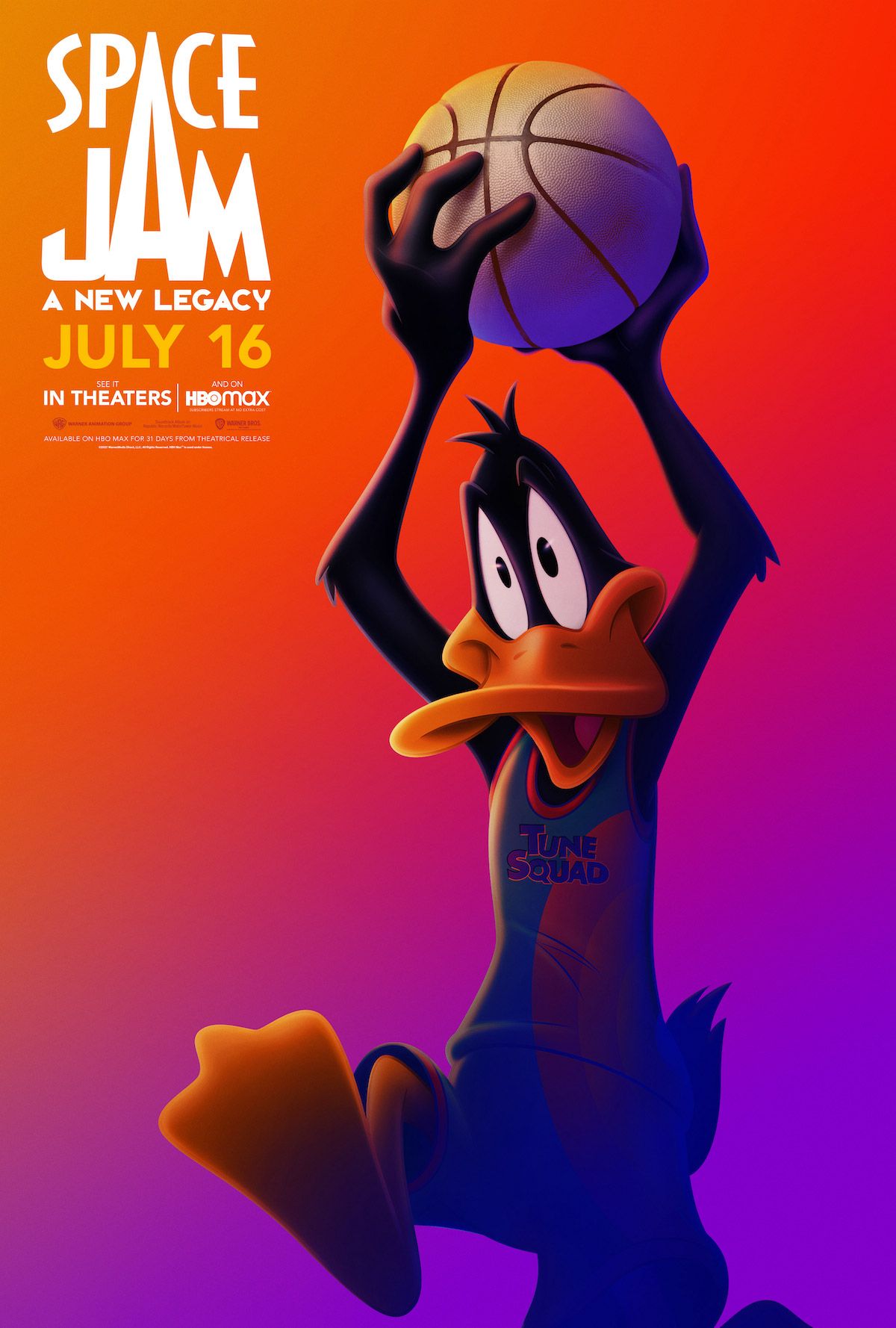 Daffy Duck Space Jam 2: A New Legacy character poster