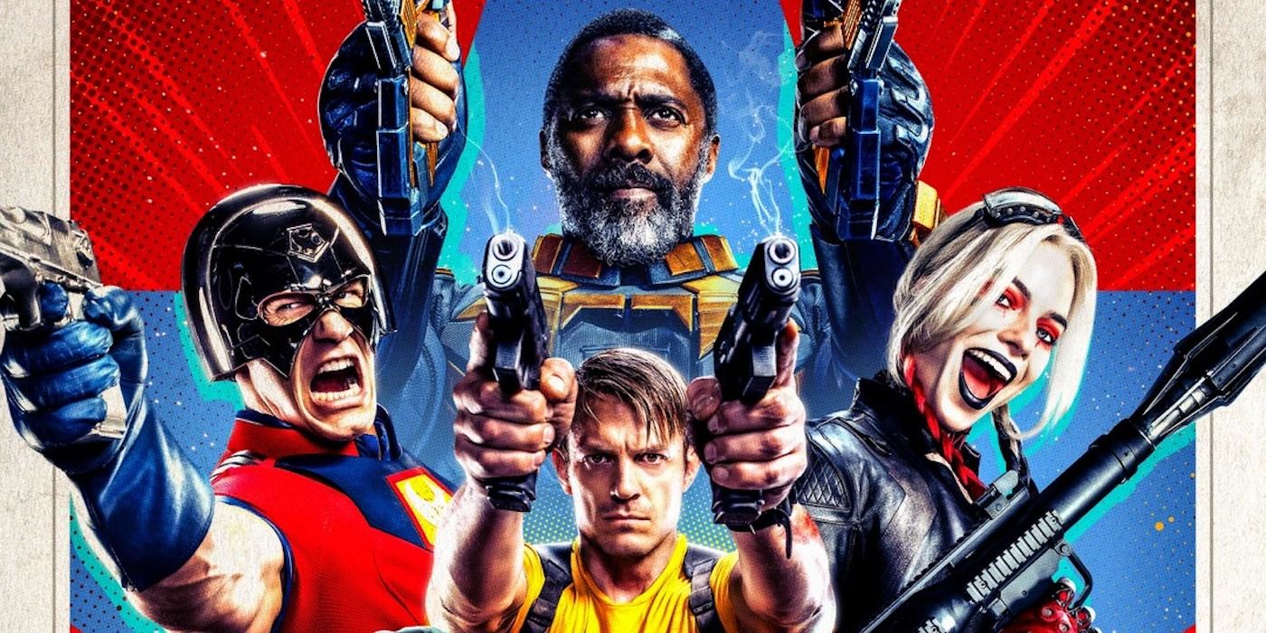 The Suicide Squad team poster snippet Idris Elba, Margot Robbie, John Cena