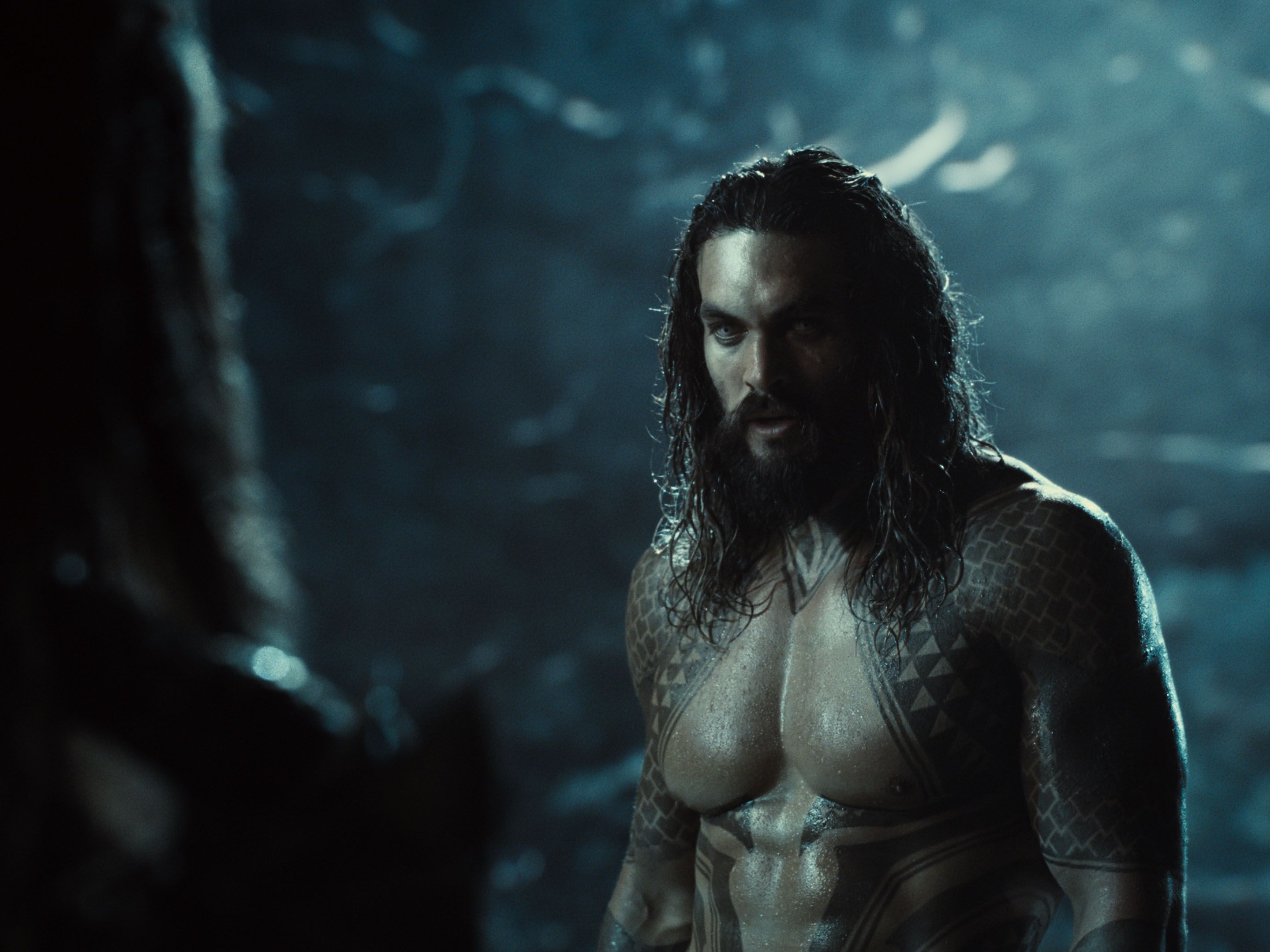 Jason Momoa as Aquaman in in Zack Snyder's Justice League