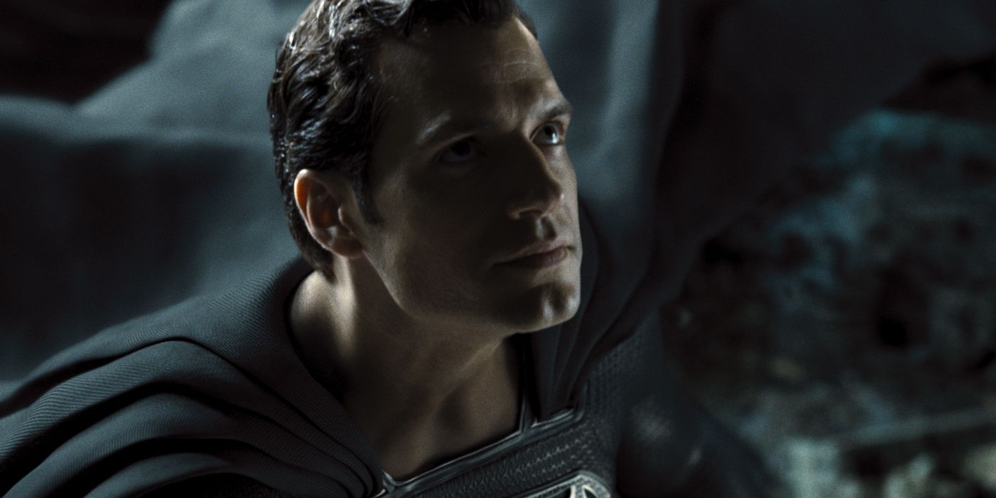 Superman in his black suit in Zack Snyder's Justice League