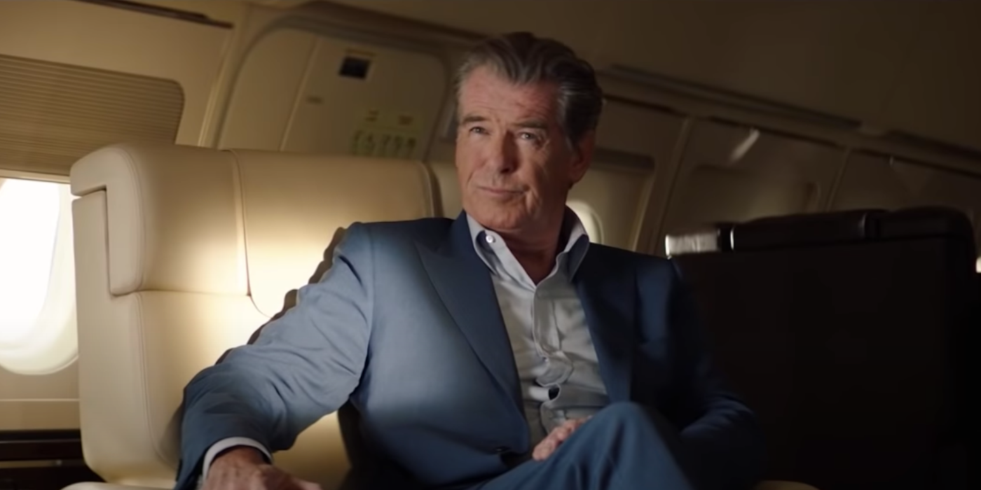 Pierce Brosnan's jacket and watch in History's Greatest Heists