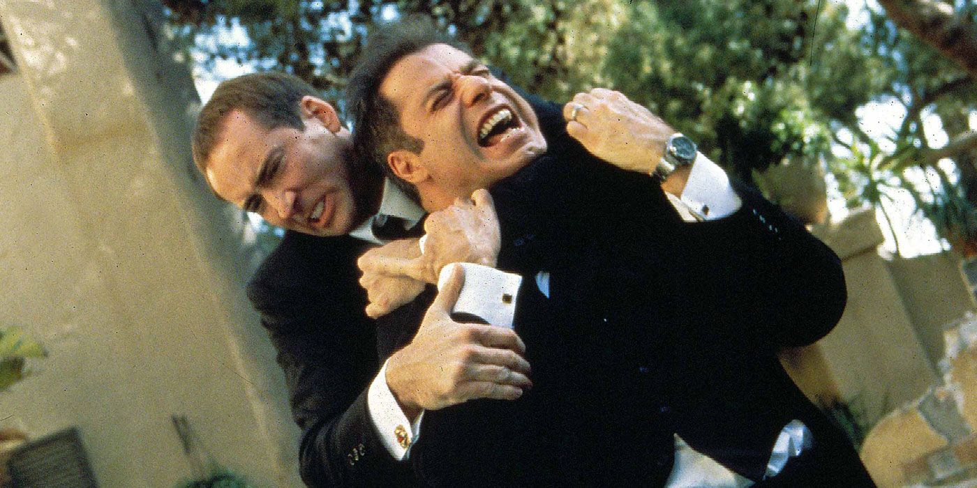 Nicolas Cage et John Travolta dans Face/Off.