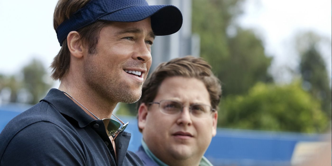 Brad Pitt and Jonah Hill in Moneyball