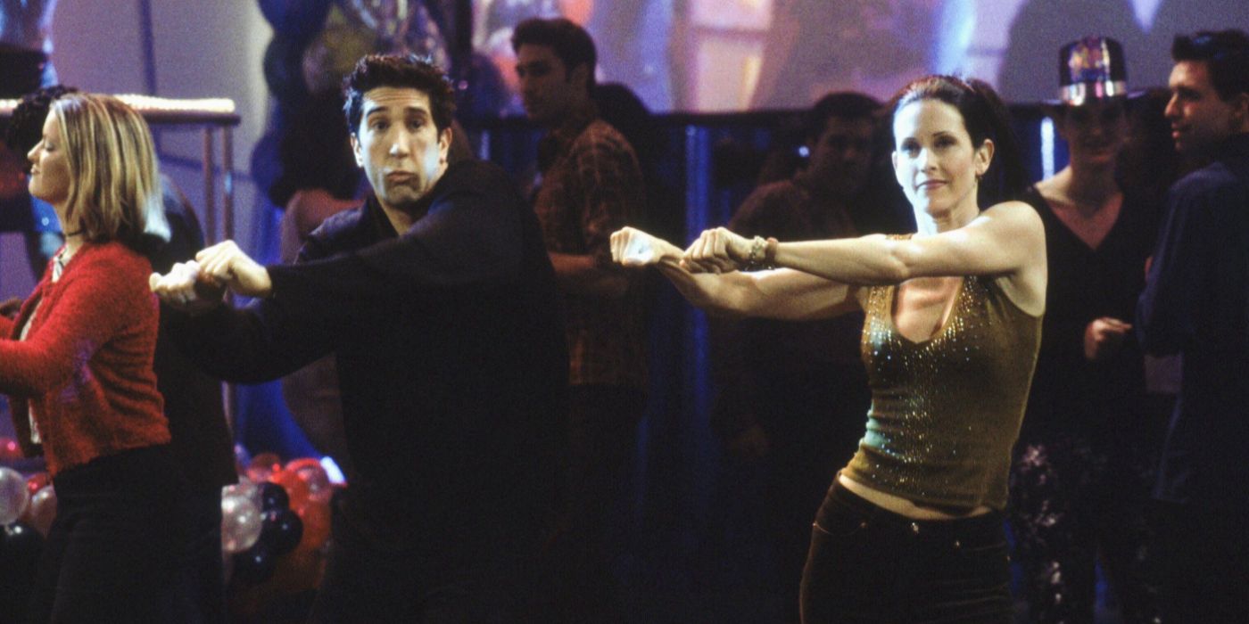Ross and Monica dancing in Friends.