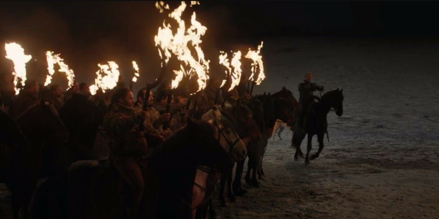 The Dothraki in "The Long Night" episode of Game of Thrones