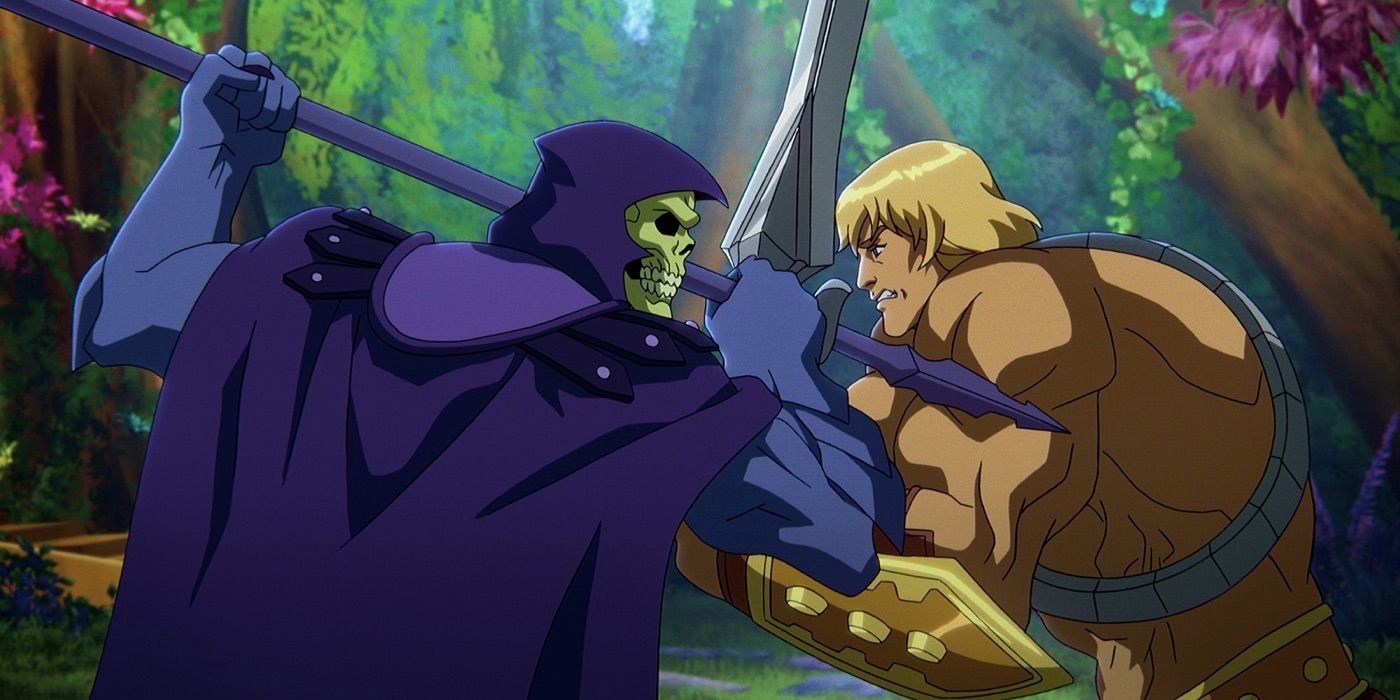 He-Man fights Skeletor in Masters of the Universe: Revelations.