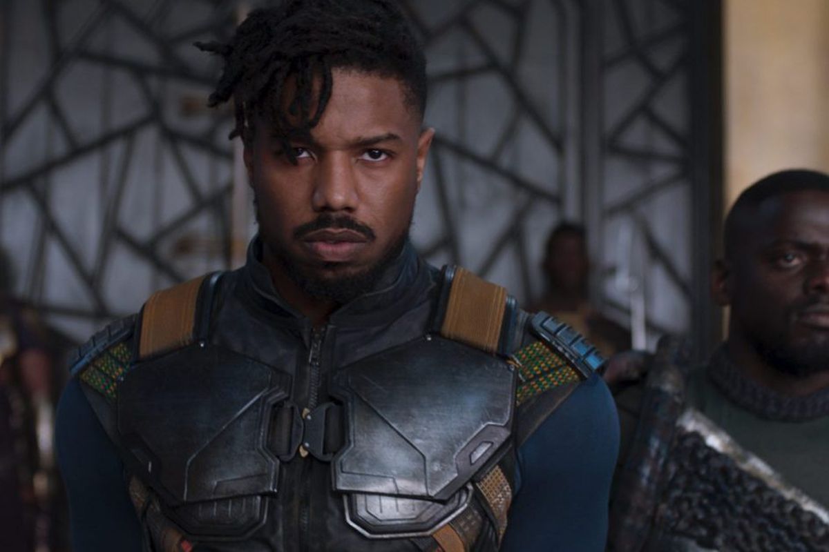 Michael B. Jordan as Killmonger in Black Panther