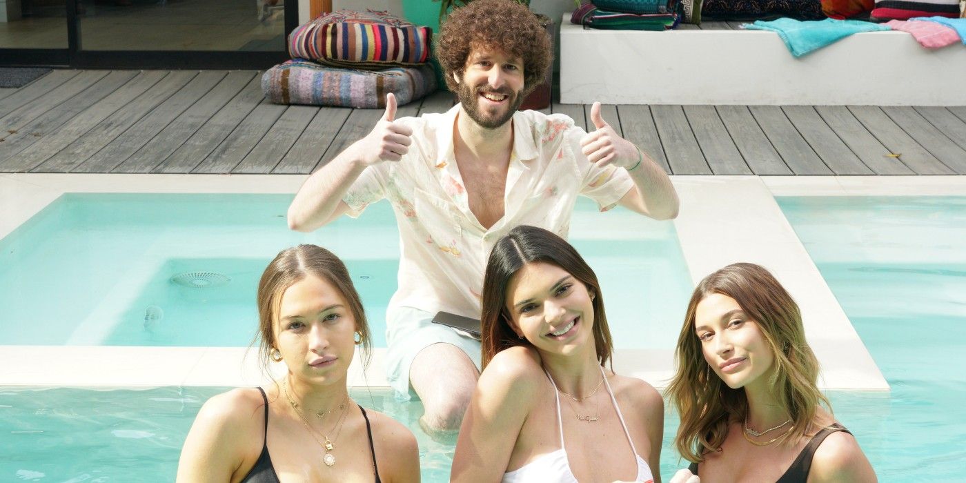 Dave Burd and Kendal Jenner in a pool in Dave Season 2