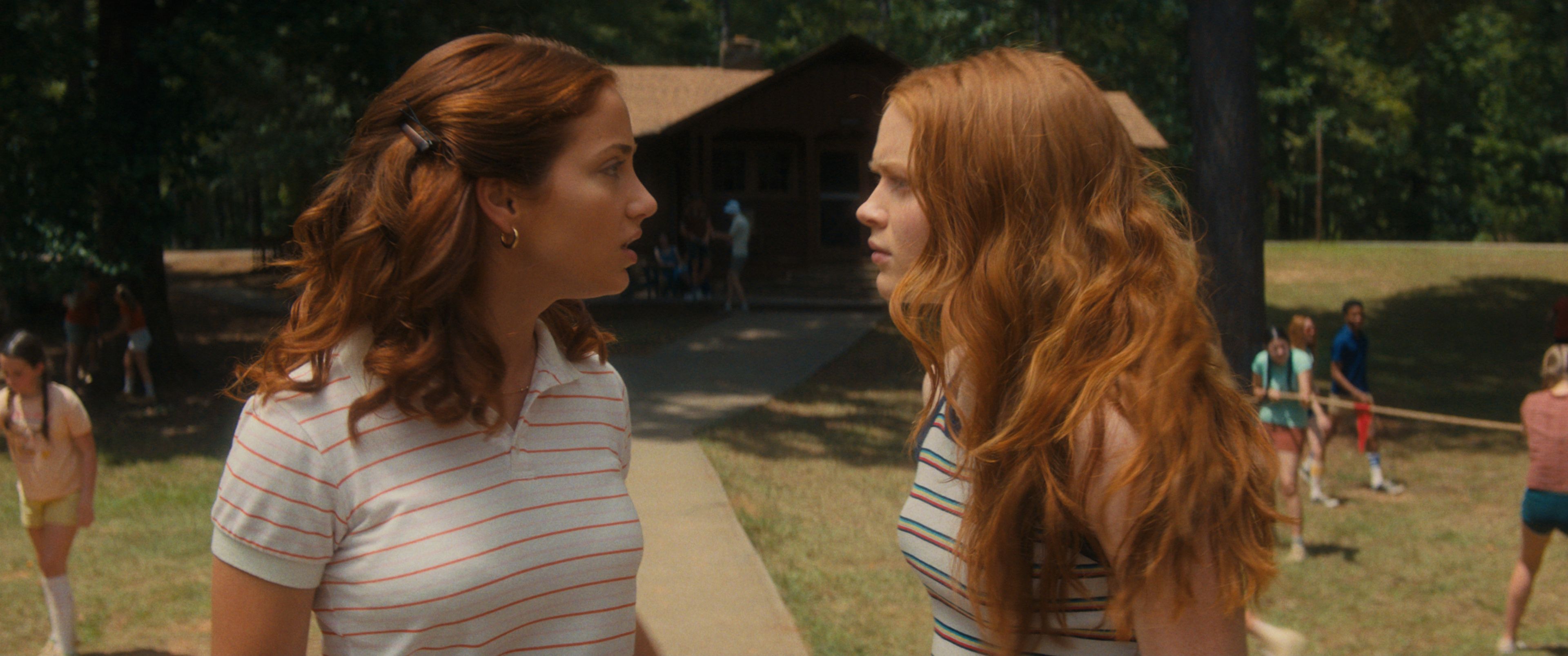 Emily Rudd and Sadie Sink in Fear Street 1978