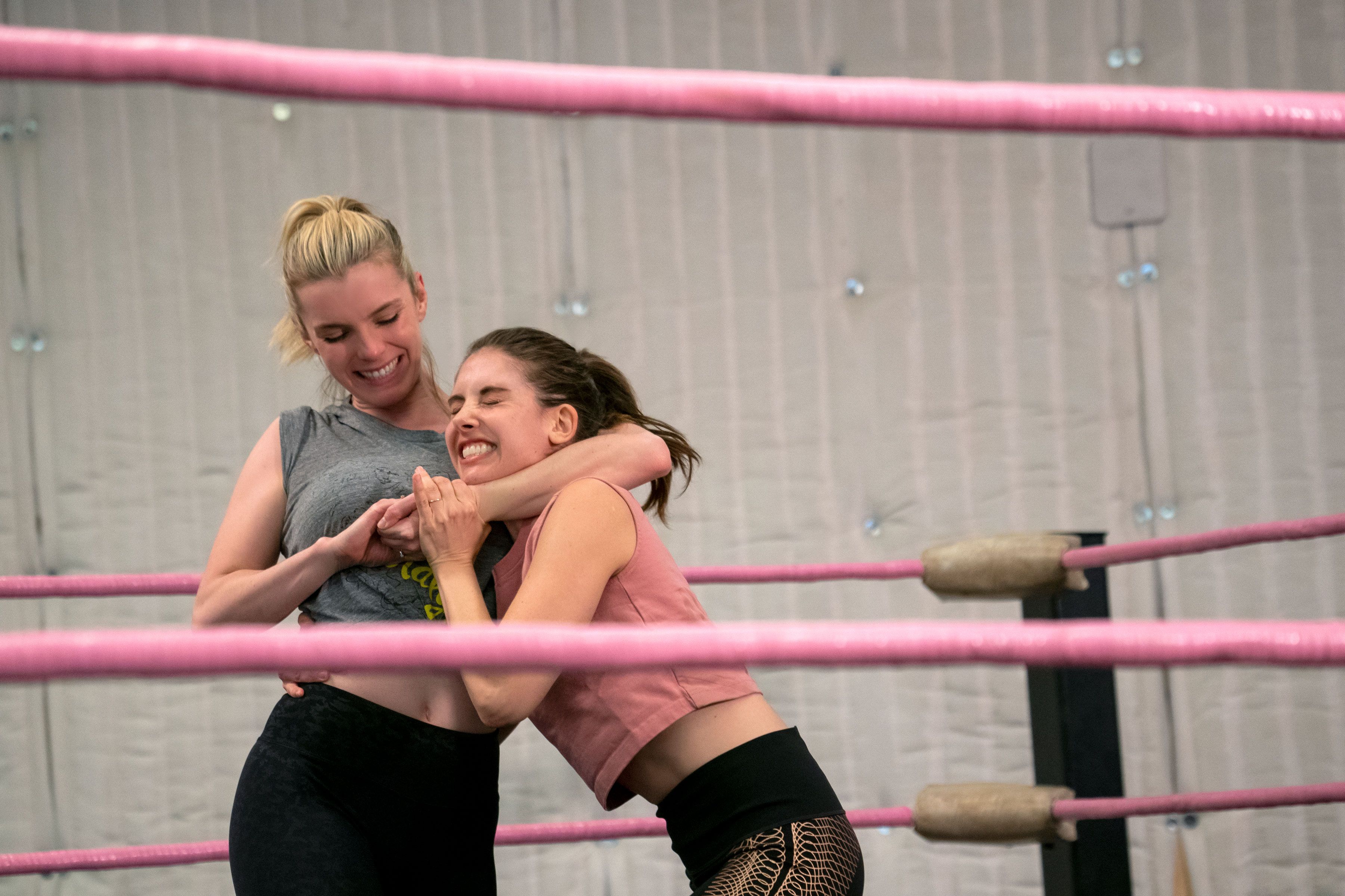 Betty Gilpin and Alison Brie Behind the Scenes of GLOW
