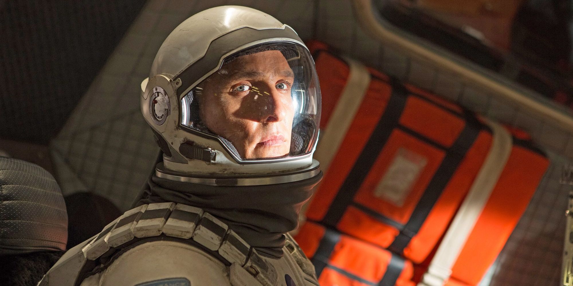 Matthew Mcconaughey in a spacesuit in Interstellar